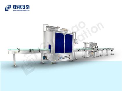 自動16頭醫(yī)用鹽水防腐灌裝、旋蓋生產(chǎn)線